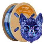 ERYONE Ultra Silk Twist Rainbow PLA Filament 3D Printer 1.75, Shiny Multicolor Rainbow PLA +/-0.03mm, Twist Gradient 1KG Spool, Obsidian (Black Blue Purple)