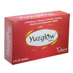 Yuzglow | Glowing Skin | 1000mg L-Gluthathione | Skin Whitening | Fairness & Skin Glow Tablets