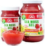 EverSmith Organics - Wildcrafted Irish Sea Moss Gel | Made in USA | Rich in Vitamins & Minerals | Sea Moss Gel Organic Raw | Nutritional Health Supplement (Strawberry, 16 oz)