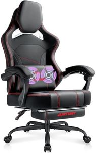 Big and Tall Gaming Chair with Massage and Pocket Spring Cushion,Gamer Chairs for Adults 400lb Weight Capacity, Video Game Chair with Headrest and Lumbar Support (Black)