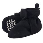 Hudson Baby Unisex Baby Quilted Booties, Black 1pk, 0-6 Months