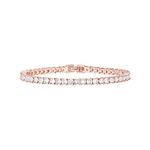 PAVOI 14K Gold Plated Cubic Zirconia Classic Tennis Bracelet | Rose Gold Bracelets for Women | 6.5 Inches