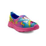 KazarMax Kids Girls Pink Starry Unicorn Printed Slip On Shoes/Sneakers - 8 Kids UK