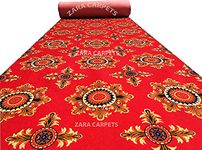 ZARACARPETS; 'can change the floor Has Launched Non Woven Wedding Carpets, Carpets for Church Aisle,Carpet for Marriage Hall, Events, Exhibitions,Functions and Gallaries Size 5x135 feet(7-8 MM) Color Red Floral