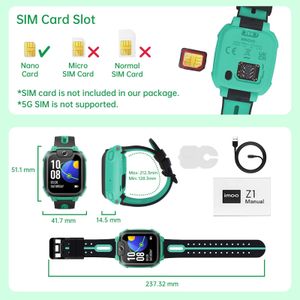 imoo Z1 Kids Smart Watch – Green, GPS Tracker