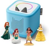 Toniebox 2 Audio Player Disney Princess Bundle for Kids 3+ with Ariel, Moana, Merida, and Belle - Sky Blue