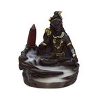 Asian Hobby Crafts Lord Shiva (Design A) Smoke Fountain Incense Burner with 10 Backflow Incense Cone, Incense Burner for Home and Bedroom Décor, God Incense Holder