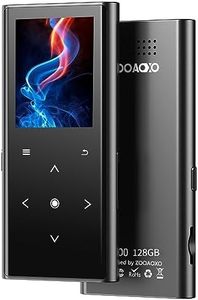 128GB MP3-Player, ZOOAOXO Music Player mit Bluetooth 5.2, Eingebauter HD-Lautsprecher, UKW-Radio, Diktiergerät, Mini-Design, Gewicht 70 Gramm, HiFi-Sound, Ideal für Sport, Kopfhörer inklusive