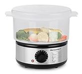 Elite Gourmet EST250 2.5 Quart Electric Compact Mini Food Vegetable Steamer, 400W with BPA-Free Tray, Auto Shut-off 60-min Timer, Veggies, Seafood, Chicken, Egg Cooker and more