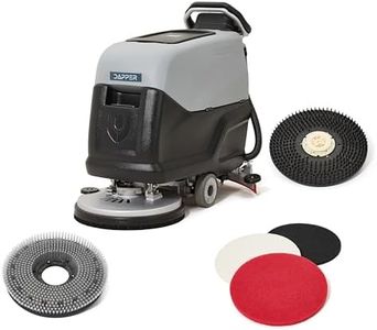 Battery Powered Self Propelled Walk-Behind Floor Scrubber Polisher Machine, 20" Cleaning Path,14.5/17 Gal Tanks, 4Hr Runtime, Up to 2.5 MPH Speed Includes 2 Brushes & 3 Scouring Pads – 2-Year Warranty