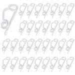 100 Pieces Christmas Light Clips Hanging Gutter Hooks Weatherproof Outdoor Light Hanging Clips Plastic Light Hooks for Christmas Decoration String Lights, White