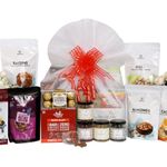 The Gift Tree Luxury Healthy Gift Hamper | Candle, Dried Fruits, Nuts, Berries, Trail Mix, Granola Bars & Chocolates | Gift for Festivals, Birthday, Anniversary, Corporate & Clients | Pack of 13