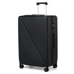 MILADA Luggage Hard Shell Suitcases 28 Inch Large Luggage with Wheels Travel Suitcase TSA Lock for Business,Black