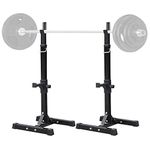 Yaheetech Barbell Rack Bench Press Rack, Home Gym Squat Rack Olympic Barbell Station, Adjustable Weight Lifting Power Stand for Fitness Strength Training, Maximum Weight Capacity 250kg