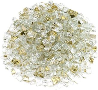 American Fireglass 1/2" Gold Reflective Fire Glass, 20 lb. Bag