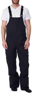 Alpine Swiss Mens Insulated Snow Bib Overalls Waterproof Winter Ski Snowboard Pants Black Large