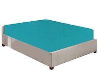 100% Brushed Cotton Flannelette 40CM/16" Extra Deep Fitted Sheets in 12 Colours (King, Teal)