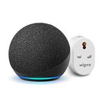 Amazon Echo (4th Gen, Black) Combo with Wipro 16A Smart Plug