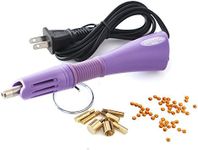 Hotfix Rhinestone applicator 7 in 1 Professional Iron-on Hot Fix Wand Crystal Gem Rhinestone Heat-fix Tool (Purple)