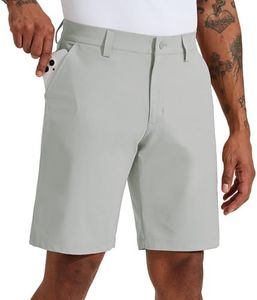 Willit Men's Golf Shorts Stretch Work Dress Shorts Quick Dry Hiking Athletic Casual Shorts with Pockets 10" Light Gray 40