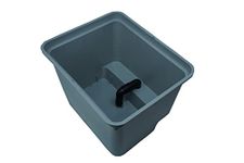 InHydro - Set of 10 HDPE Grow Bucket/Dutch Bucket/Bato Buckets with Lids and Elbow (IN01_Grey)