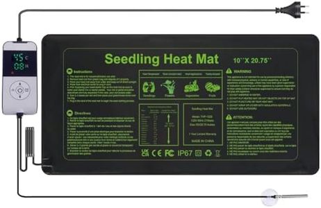 Seedling Heat Mat Plant Heating Pad with Thermostat Temperature Controller Auto Offer Timer for Seed Germination Starter Plant Propagation Reptile Heat Mat