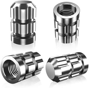 QUARKACE Tire Valve Stem Caps 4 Pack - Rustprood & Fade Resistant Metal Tire caps, Universal Fit for Cars/Trucks/Motorcycles/Bikes (Silver)