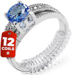 Ring Sizer Adjuster for Loose Rings - 12 Pack, Guards, Spacers & Tighteners, Fits Bands Up to 6mm, Reduces Size by 0.5-1.5, Invisible Design for Women & Men by 5 STARS UNITED