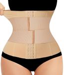 Junlan Women Waist Trainer Corset Tummy Control Body Shaper Postpartum Belly Band Wrap Sport Girdle Waist Cincher(Beige,L)