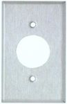 Morris 83750 430 Wall Plate, Oversize Single Receptacle, 1.406" Hole Diameter, 1 Gang, Stainless Steel