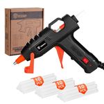 Mini Hot Glue Gun: DEKO 20W Hot Glue Gun with 30 pcs 7 mm x 100 mm Glue Sticks for Kids School Projects, Hobbies, Crafting, DIY, Arts & Home Repairs on Wood, Fabric, Plastic & More Black-Orange