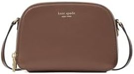 kate spade new york Devin Saffiano Leather Double Zip Dome Crossbody, Incense, One Size