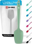 DI ORO Silicone Spoon Spatula - 600°F Heat-Resistant Large Silicone Spoonula Scraper - BPA Free Nonstick Cookware Safe Rubber Kitchen Utensil for Baking, Cooking, & Mixing - Dishwasher Safe (Sage)