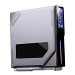 SKULLSAINTS Agni Mini PC – Vibrant LCD Screen, M.2 SSD, Mini Tower with RGB Lights, WiFi 6, 4K UHD, Dual LAN for Home and Office (16+256, 13th Gen N150)