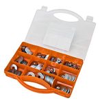 Brackit 240 Pieces Penny Washer Assortment Set – M4, M5, M6, M8, M10, M12- Durable Metal Spacer Rings - For DIY, Plumbing, Construction & Repair