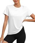 KevaMolly White Workout Tops for Wo