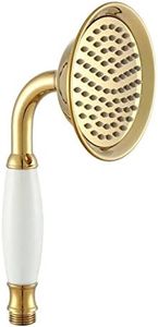 Ownace Cabeza de ducha de latón victoriano de tamaño más grande 4.25 pulgadas tradicional latón y cerámica teléfono mano ducha cabeza para baño set