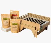 FOODCLOUD.IN Munchies DIY Barbeque Tandoori Kit with Grill | Vegan & Gluten Free | 100% Vegetarian & Preservative Free