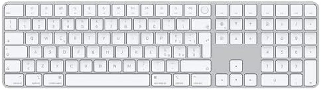 Apple Magic Keyboard con Touch ID e tastierino numerico: Bluetooth, ricaricabile. Compatibile con i computer Mac con chip Apple; Italiano, tasti bianchi
