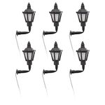 MILISTEN 6Pcs Dollhouse Wall Lamp Dolls House Miniature Lighting Mini Outdoor Lantern Lamp Model Miniature Wall Sconce for Sand Table Dollhouse Accessories