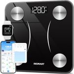 INSMART Bluetooth Body Fat Scale, Bathroom Smart Digital Weight Scale Composition Monitor for Body Weight, Fat, BMI, Water, BMR, Muscle Mass with Smartphone APP, Fitness(396Lb/180Kg)