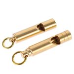 CORHAD 2pcs Vintage Brass Whistle Metal Keychain Natacion Accesorios Key Chains for Crafts Emergency Whistle Car Bling Accessories Whistle Pendant Golden Whistle Brass Pendant Sports Tool