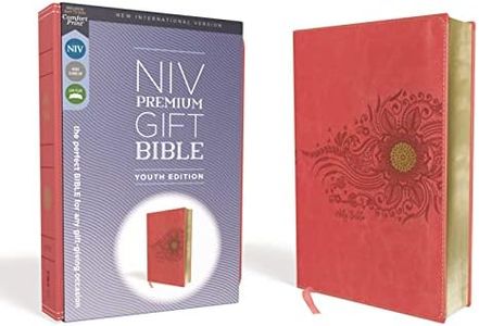 NIV, Premium Gift Bible, Youth Edition, Leathersoft, Coral, Red Letter, Comfort Print: The Perfect Bible for Any Gift-Giving Occasion