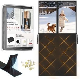 ZTIONHD Magnetic Thermal Insulated Door Curtain Fits 72x80inch Sliding Door