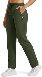 Willit Women's Hiking Pants Quick Dry Cargo Pants Lightweight Water Resistant Travel Golf Pockets Sage Green 3XL