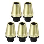 uxcell Cable Glands Strain Relief Cord Connector Grips Metal Gold Tone 5Pcs for Wiring Hanging Light Ceiling Pendant Lamp