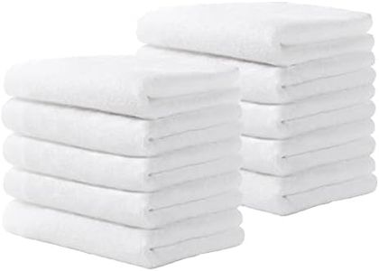 Yoofoss Luxury Washcloths Towel Set 10 Pack Baby Wash Cloth for Bathroom-Hotel-Spa-Kitchen Multi-Purpose Fingertip Towels & Face Cloths - White