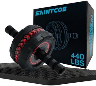 SaintCos Ab Roller Wheel for Abs Workout - Core Strength Training Equipment for Home Gym with Knee Pad, Abdominal Exercise Wheel for Men and Women