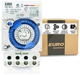 Euro German SUL181H Analog Programmable Timer Switch 24 Hour - AC 220V 16A - 30 Min Interval - Can be Mount on Din Rail - Reliable - Simple - Proven