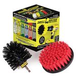 Drill Powered Scrub Brush Attachments. Clean Decks, Headstones, Tile, and Granite. Remove Graffiti from Stone, Brick, and Masonry. Scrape and Scrub Your BBQ Grill.